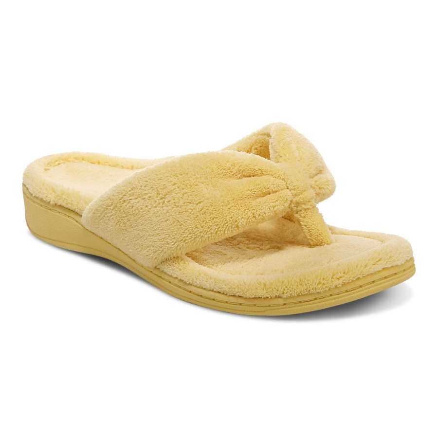 Gracie Toe Post Slipper Vionic Gold Cream