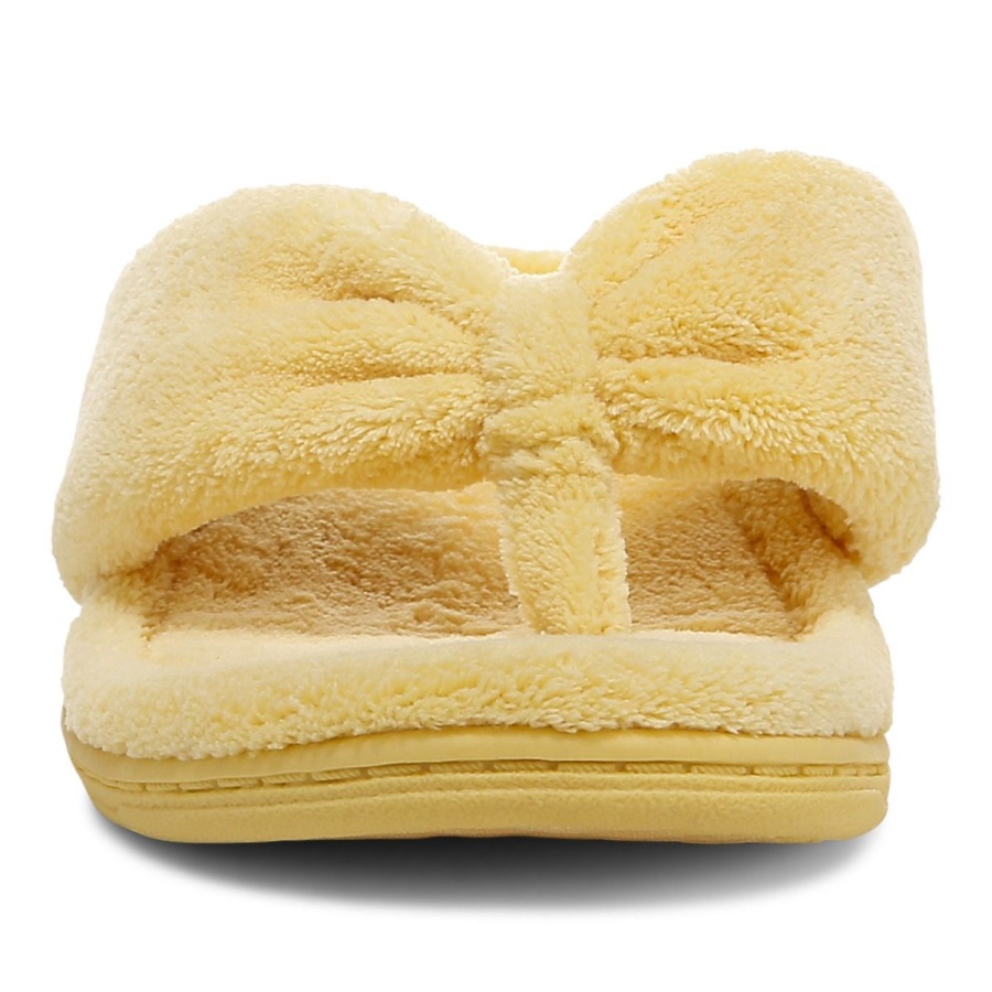 Gracie Toe Post Slipper Vionic Gold Cream