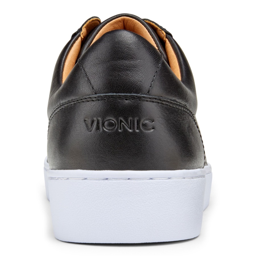 Honey Casual Trainer Vionic Black Leather