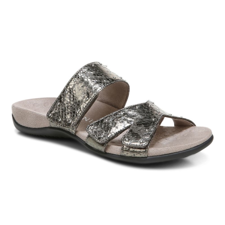 Indie Slide Sandal Vionic Charcoal