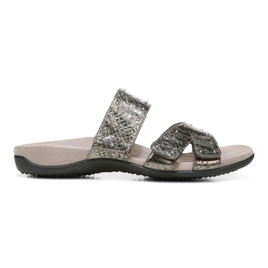 Indie Slide Sandal Vionic Charcoal
