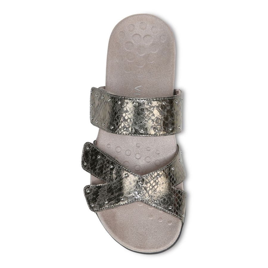Indie Slide Sandal Vionic Charcoal