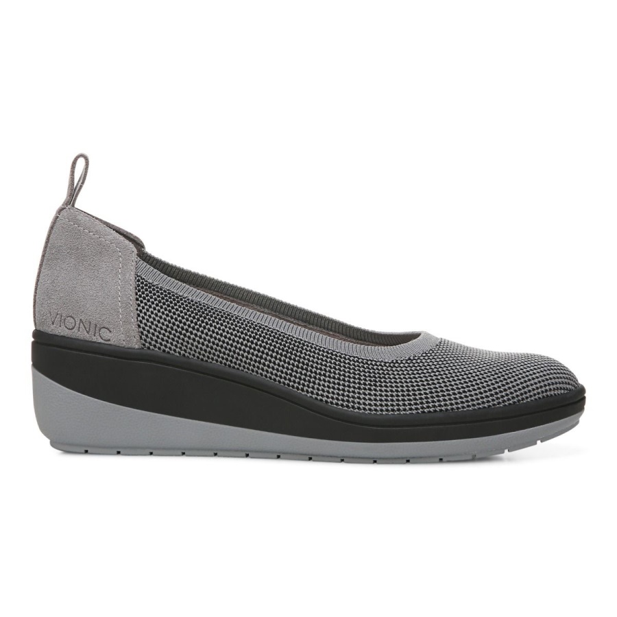 Jacey Knit Wedge Vionic Charcoal