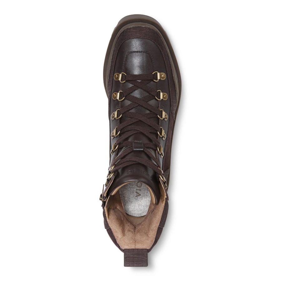Jaxen Boot Vionic Chocolate Leather Textile
