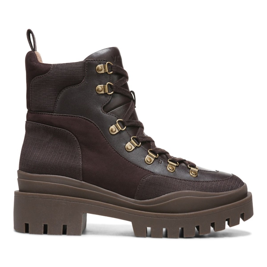 Jaxen Boot Vionic Chocolate Leather Textile