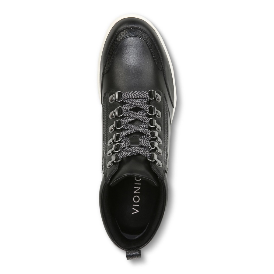Jordy High Top Black Leather Vionic