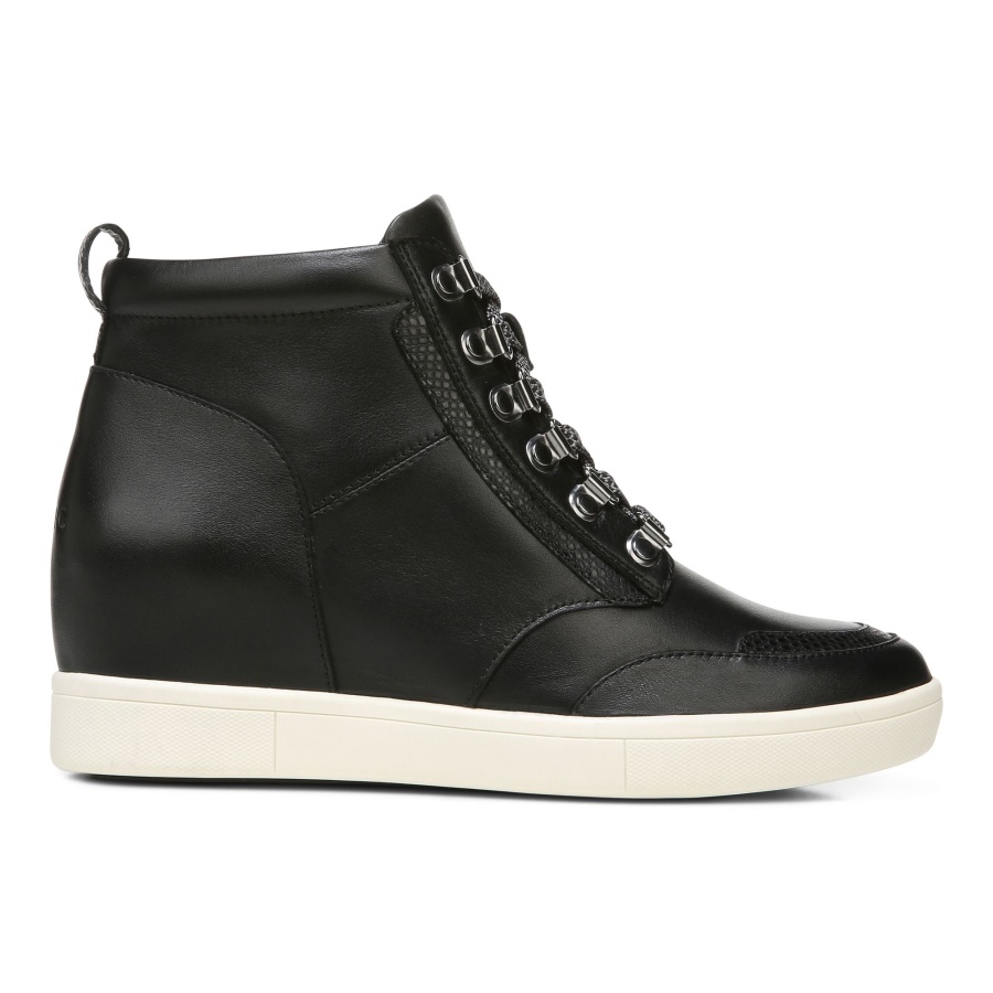 Jordy High Top Black Leather Vionic