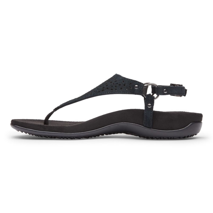 Kirra Sandal Vionic Black Suede