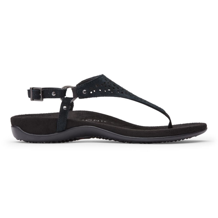 Kirra Sandal Vionic Black Suede