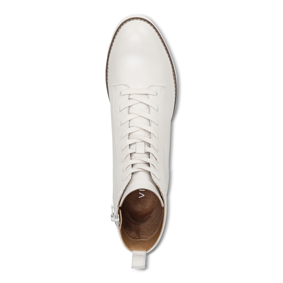 Lani Lace-up Boot Cream Leather Vionic