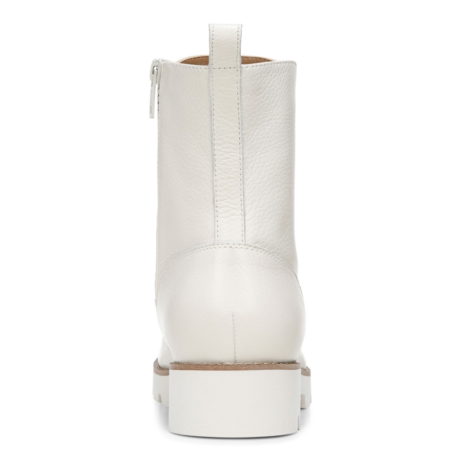 Lani Lace-up Boot Cream Leather Vionic