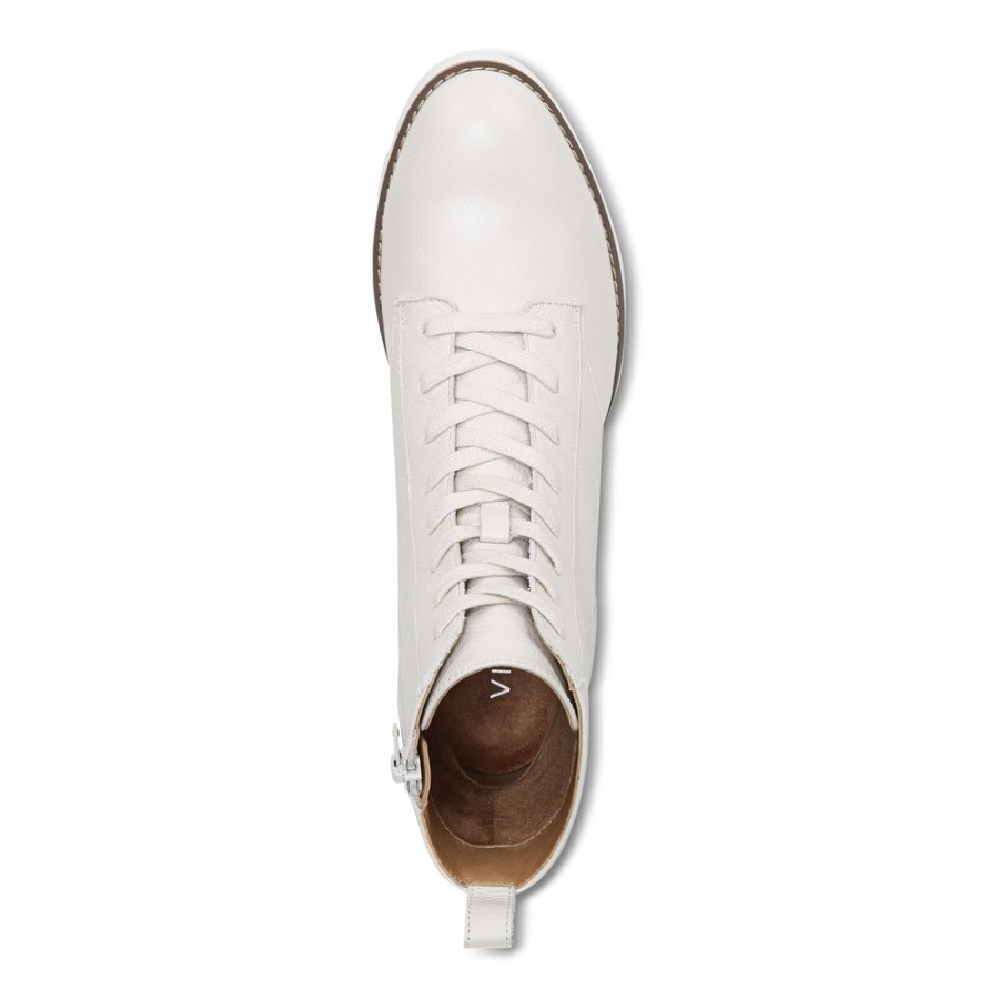 Lani Lace-up Combat Boot Cream Vionic