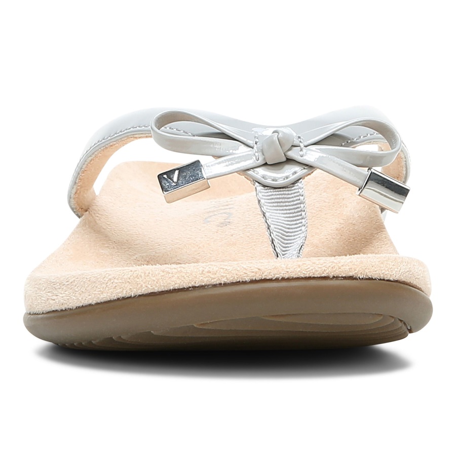 Light Grey Bella Toe Post Sandal Vionic