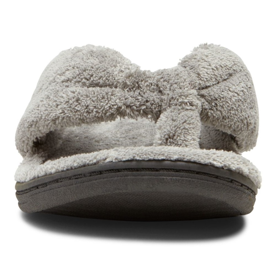 Light Grey Gracie Toe Post Slipper Vionic