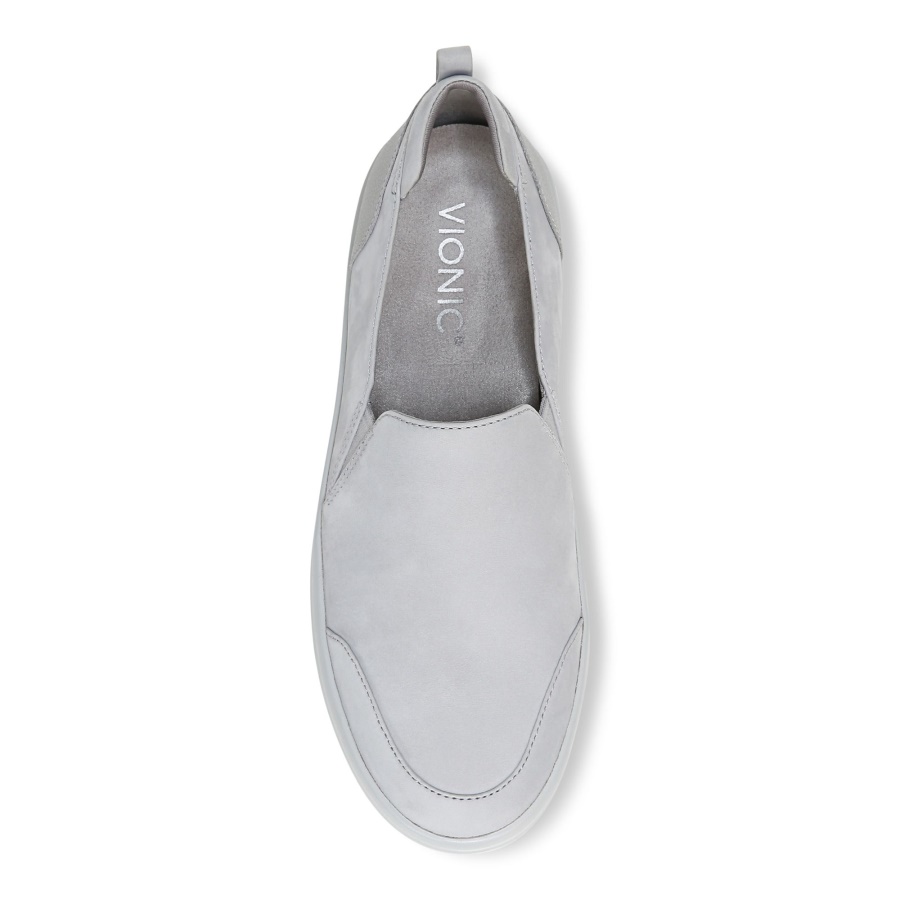 Light Grey Nubuck Penelope Casual Slip On Vionic