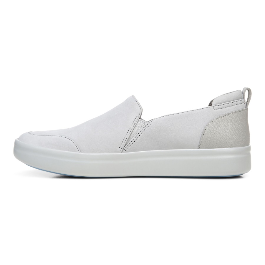 Light Grey Nubuck Penelope Casual Slip On Vionic
