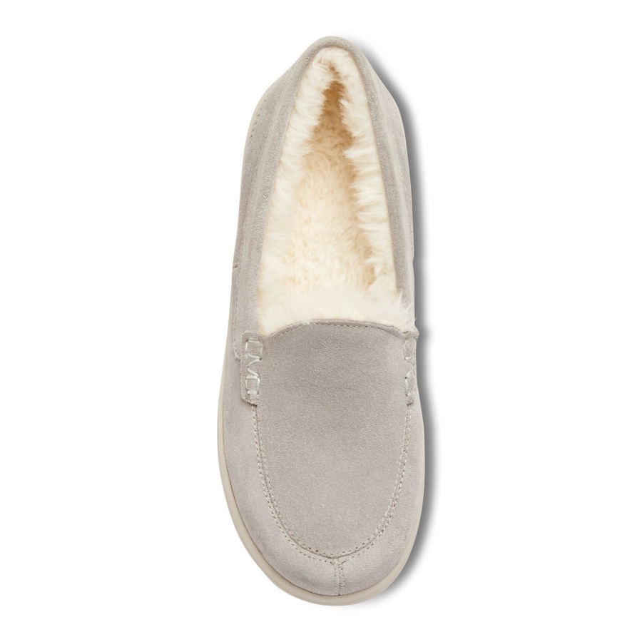 Lynez Slipper Light Grey Suede Vionic