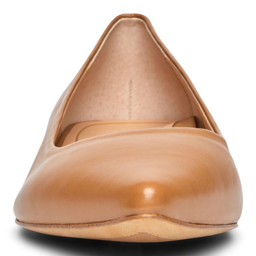 Macaroon Leather Vionic Lena Ballet Flat