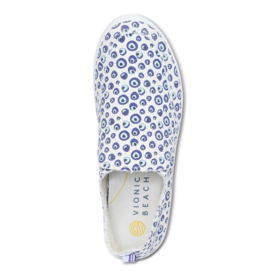 Marshmallow Vionic Beach Malibu Slip on Sneaker Bubbles