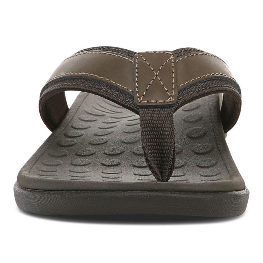 Men\s Tide Toe Post Sandal Brown Vionic