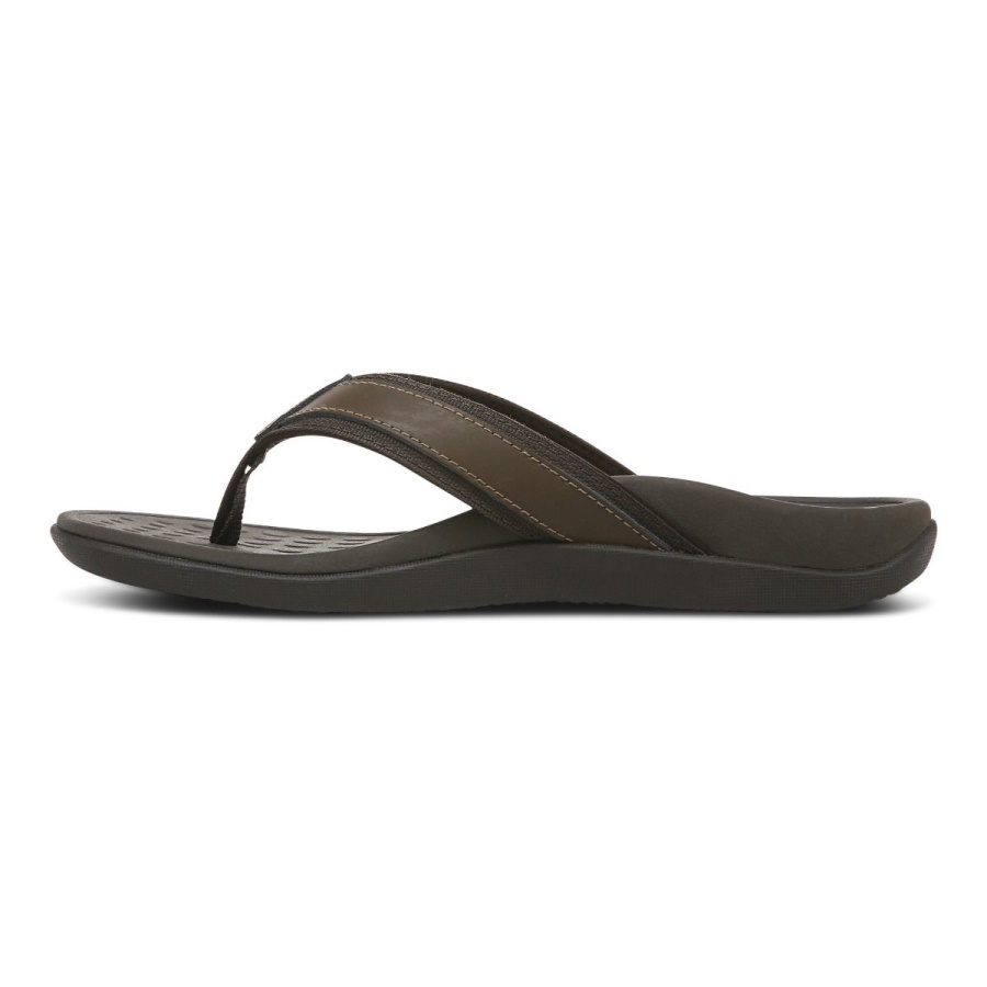 Men\s Tide Toe Post Sandal Brown Vionic