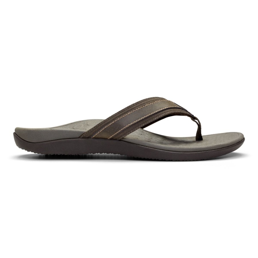Men\s Tide Toe Post Sandal Brown Vionic