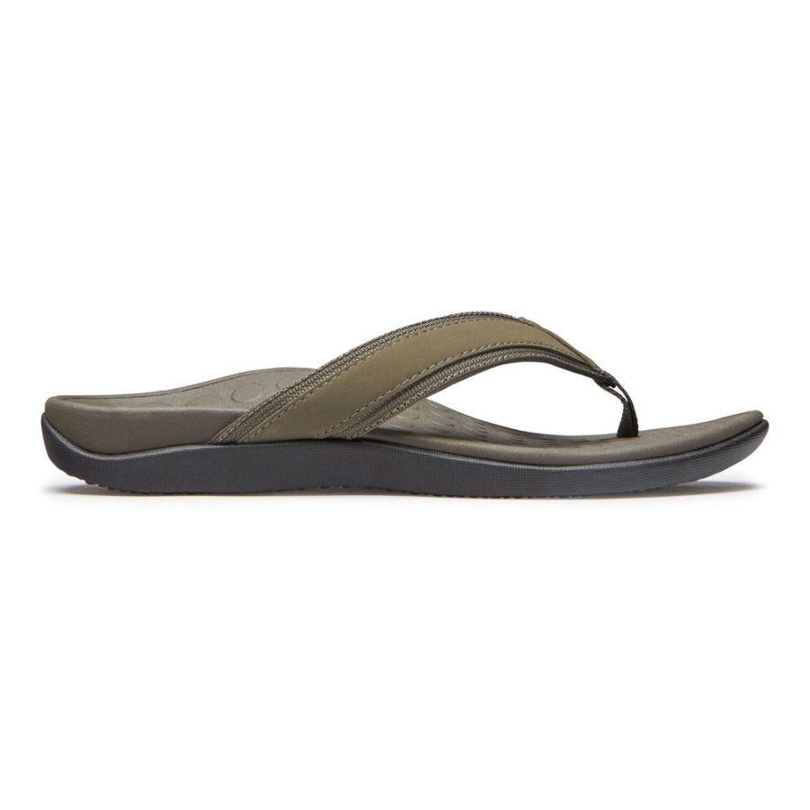 Men\s Tide Toe Post Sandal Olive Vionic