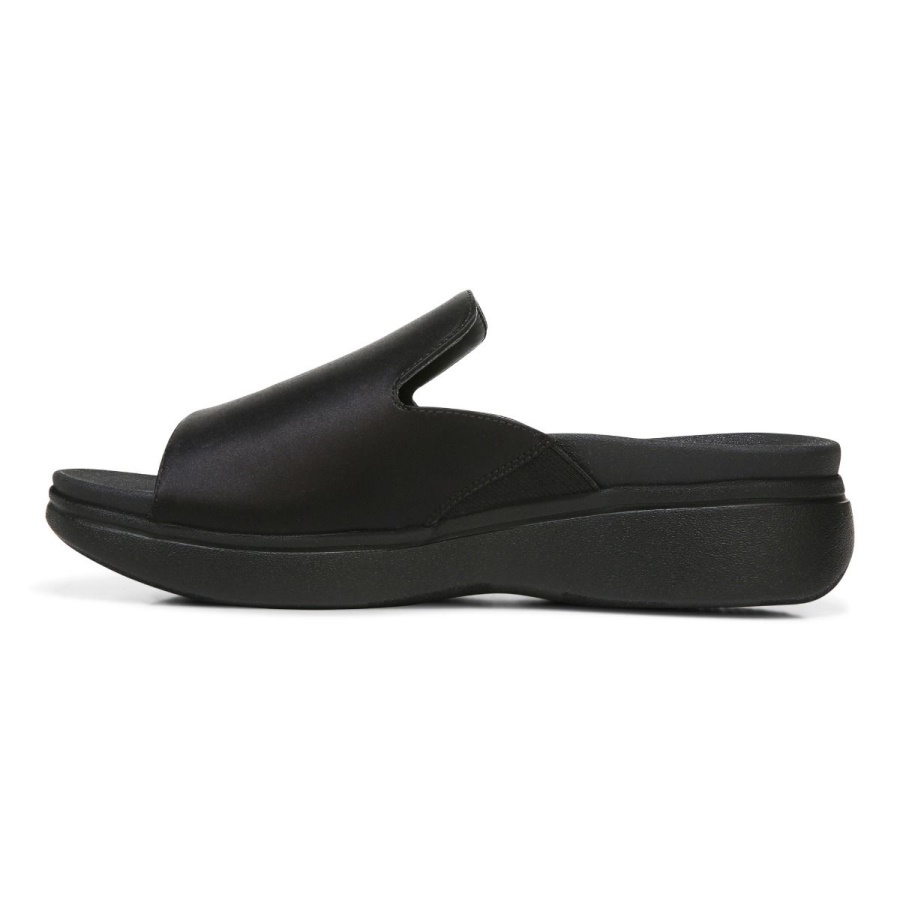 Monica Platform Sandal Black Satin Vionic
