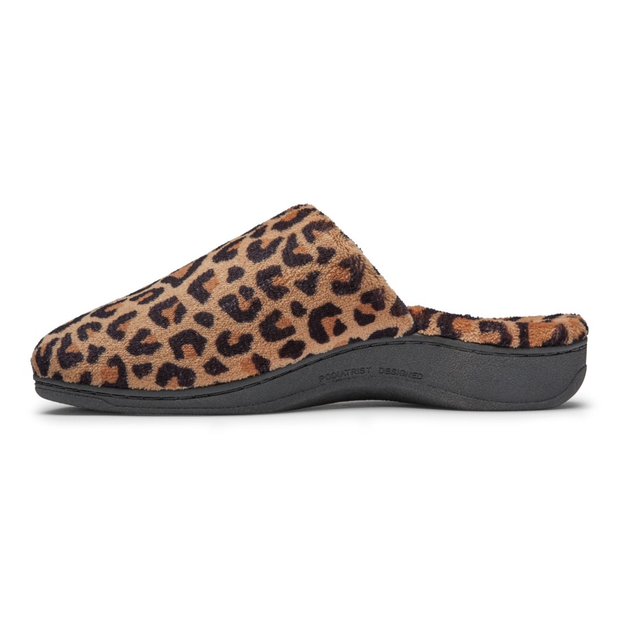 Natural Leopard Gemma Mule Slippers Vionic