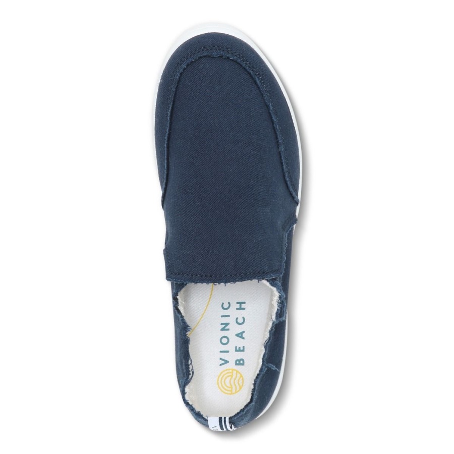 Navy Canvas Beach Malibu Slip on Sneaker Canvas Vionic