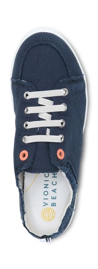 Navy Canvas Beach Pismo Casual Sneaker Canvas Vionic