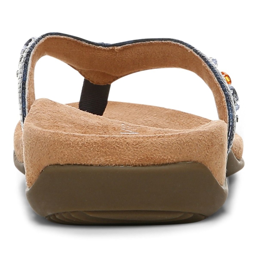 Navy Lucia Toe Post Sandal Vionic