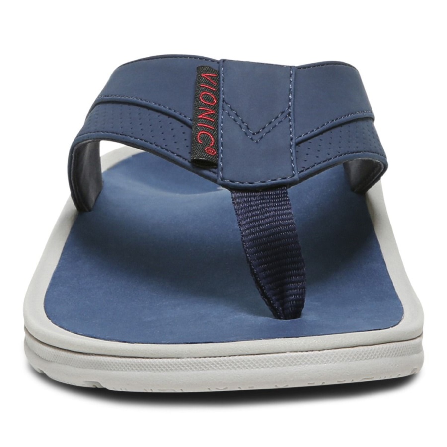 Navy Vionic Wyatt Toe Post Sandal
