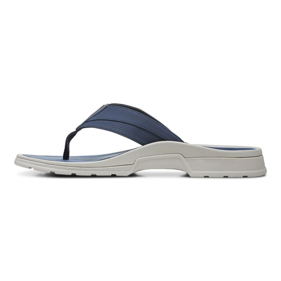 Navy Vionic Wyatt Toe Post Sandal