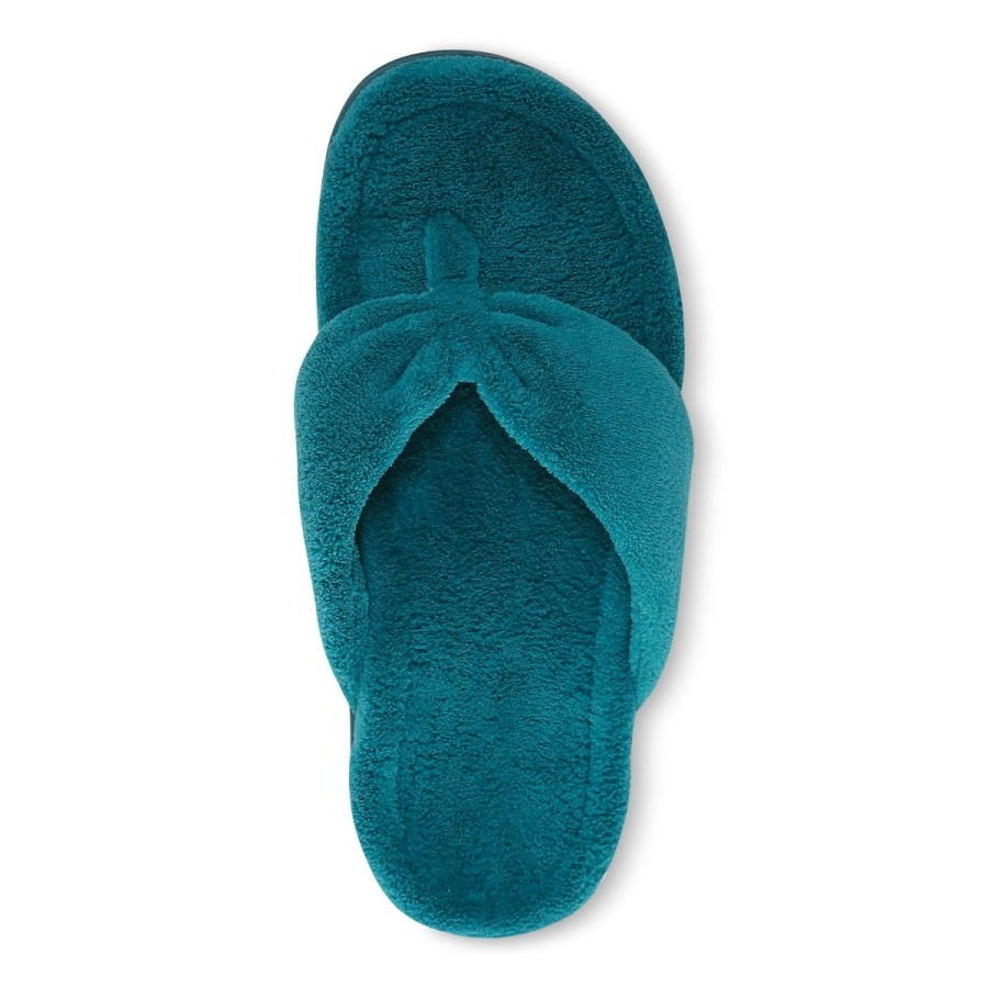 Nile Blue Vionic Gracie Toe Post Slipper
