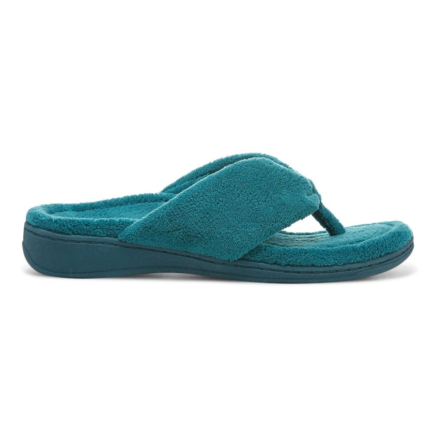 Nile Blue Vionic Gracie Toe Post Slipper
