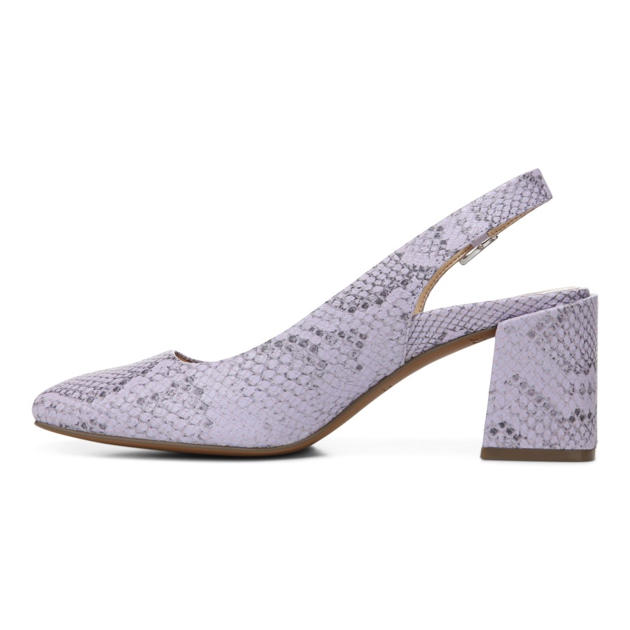 Nola Block Heel Vionic Pastel Lilac Snake