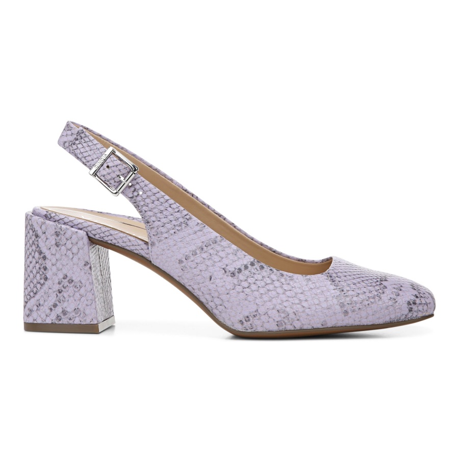 Nola Block Heel Vionic Pastel Lilac Snake