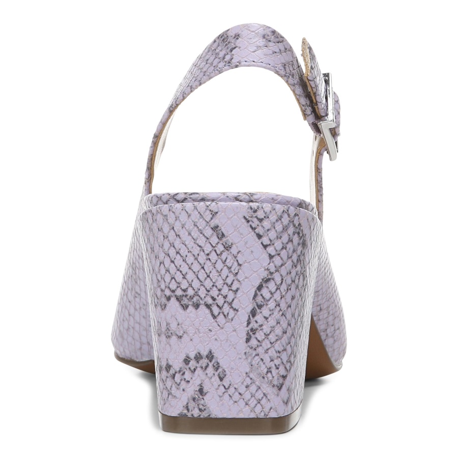 Nola Block Heel Vionic Pastel Lilac Snake