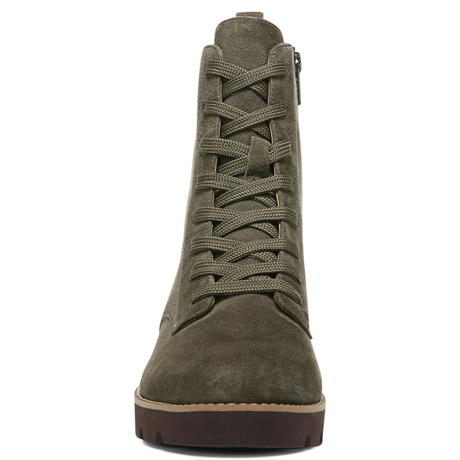 Olive Lani Lace-up Combat Boot Vionic