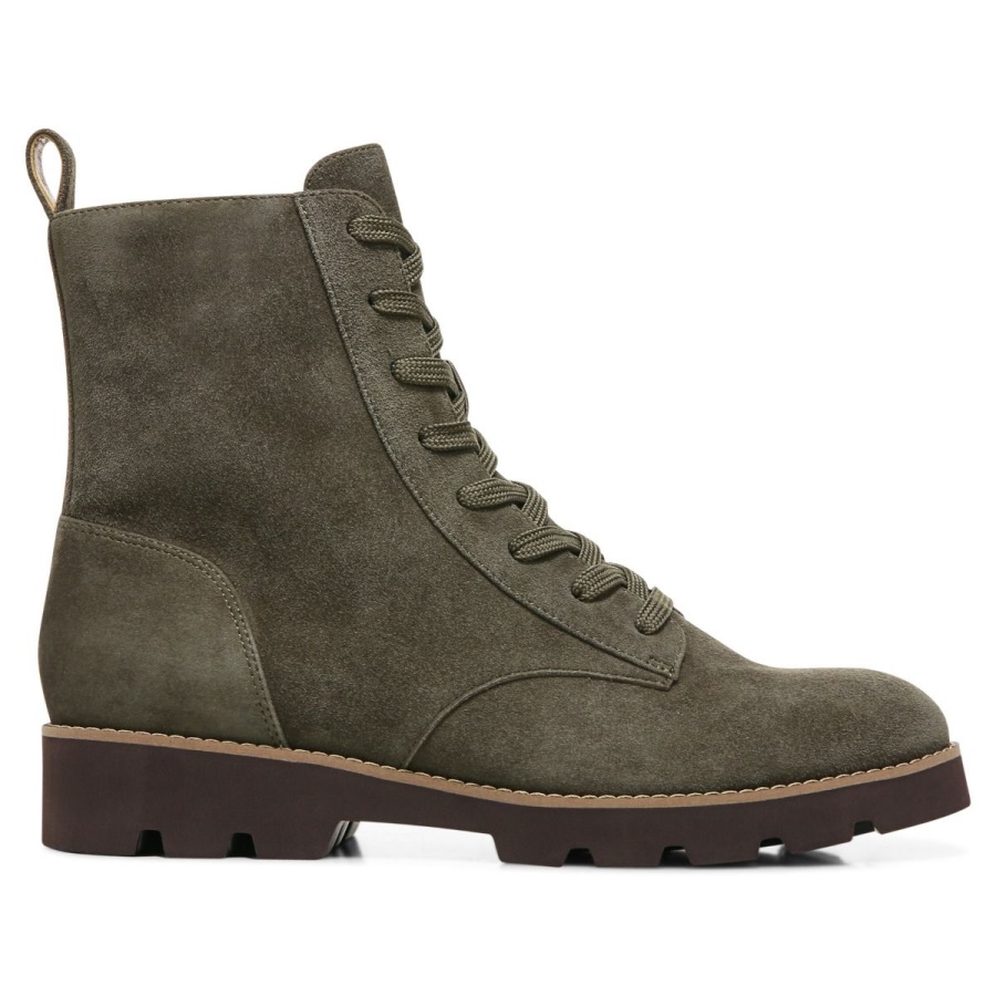 Olive Lani Lace-up Combat Boot Vionic
