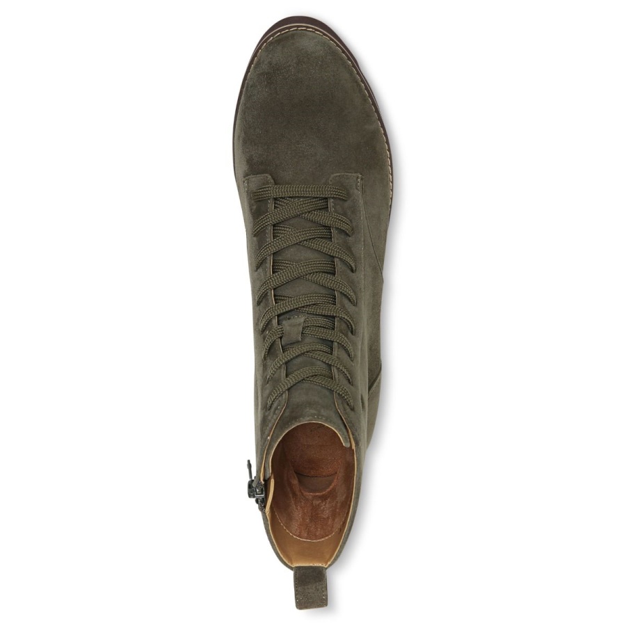 Olive Lani Lace-up Combat Boot Vionic