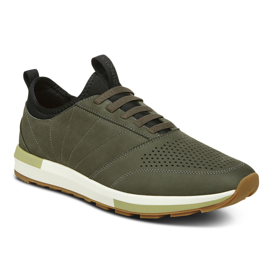 Olive Nubuck Vionic Trent Sneaker