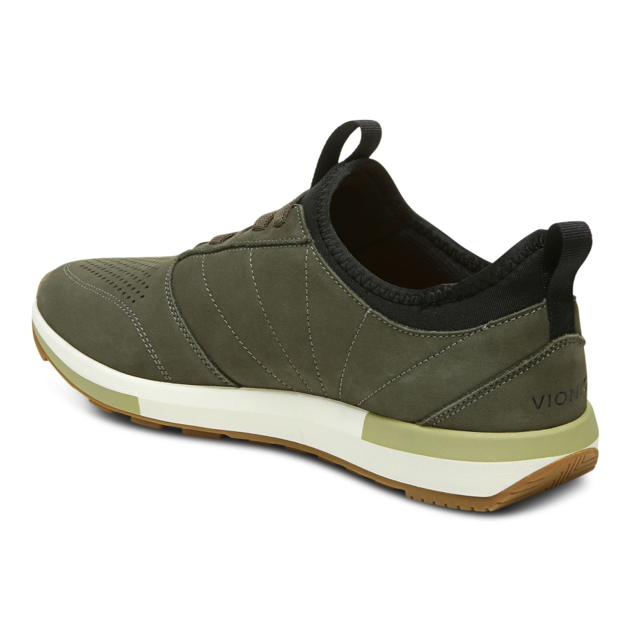 Olive Nubuck Vionic Trent Sneaker