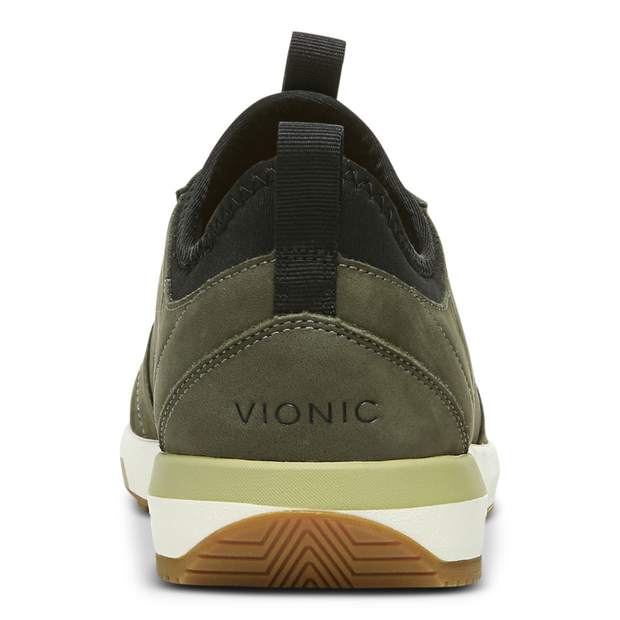 Olive Nubuck Vionic Trent Sneaker