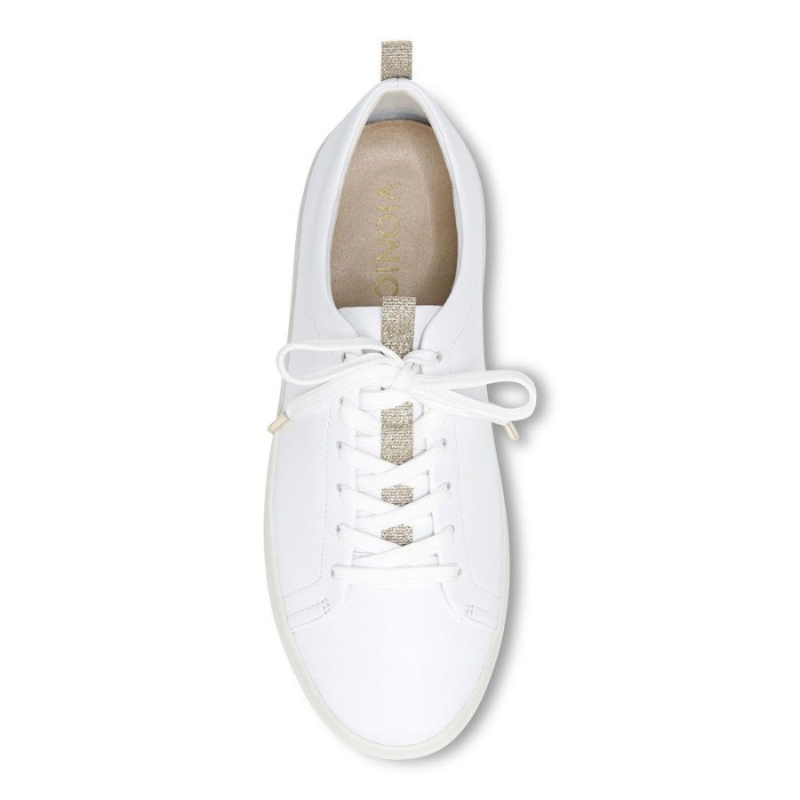 Paisley Trainer White Leather Vionic