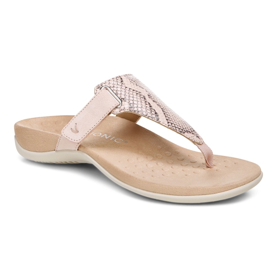 Pale Blush Vionic Wanda T-Strap Sandal