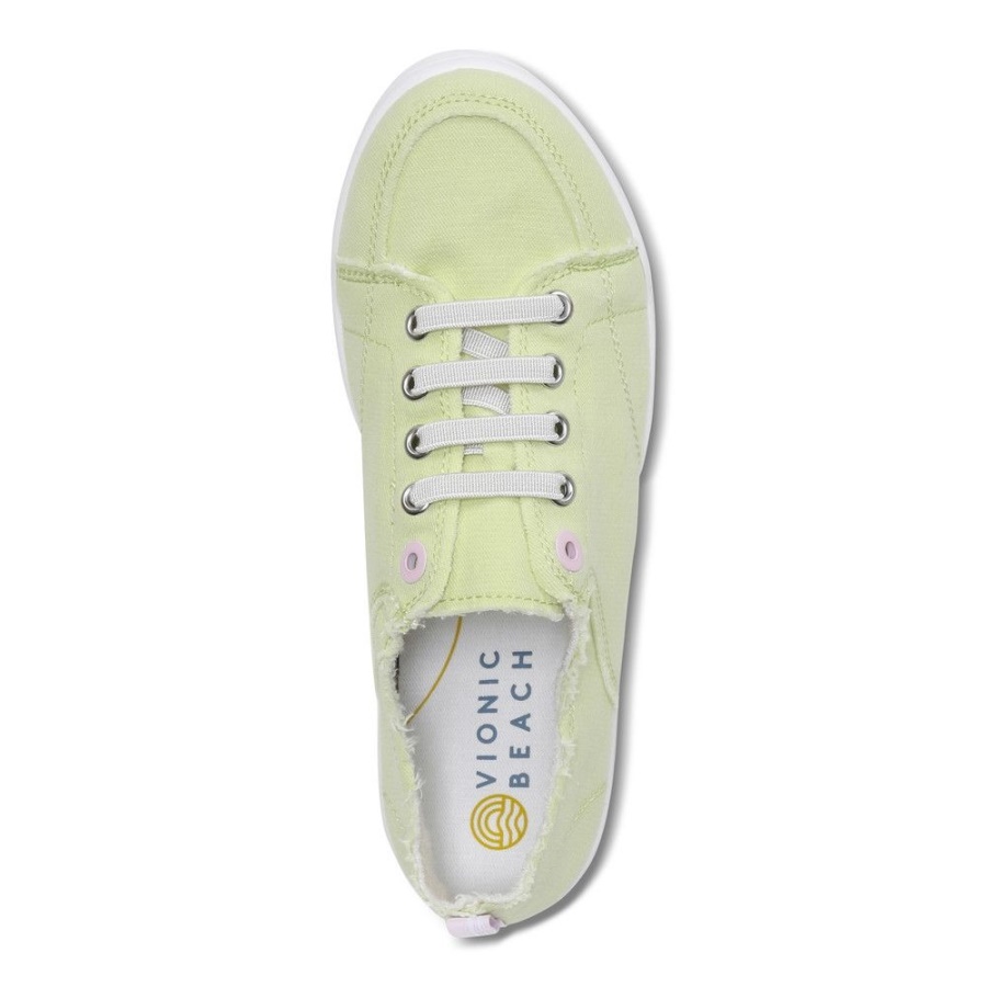 Pale Lime Canvas Vionic Pismo Casual Trainer