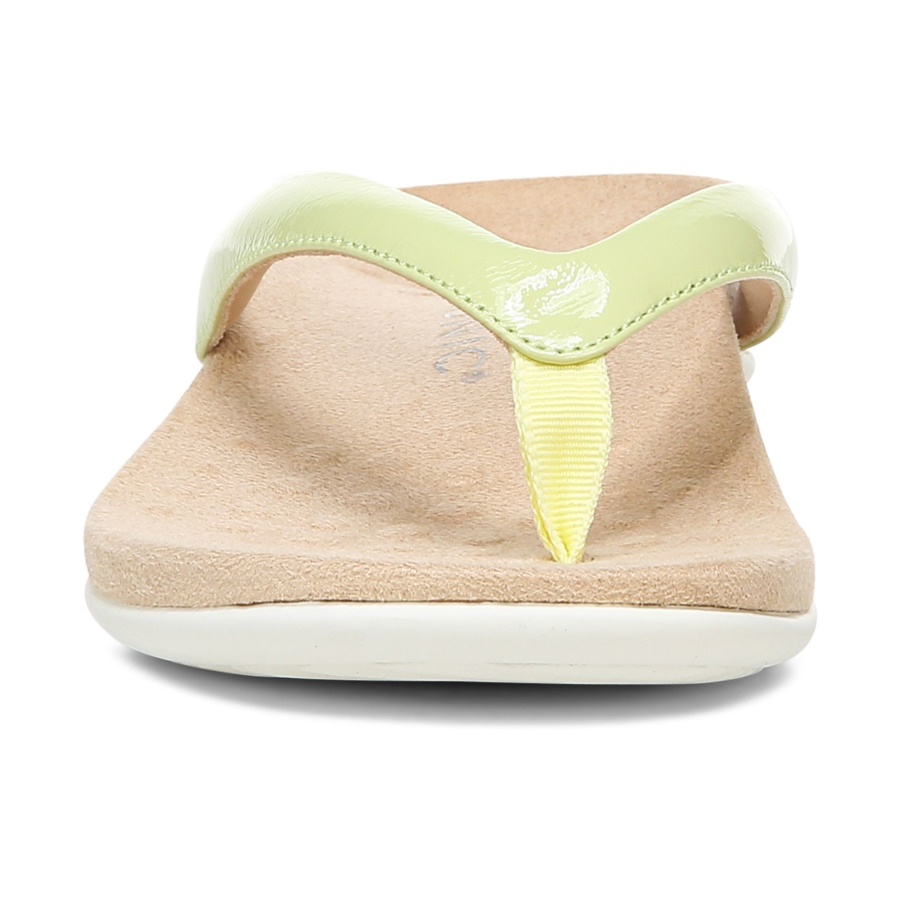 Pale Lime Vionic Dillon Toe Post Sandal