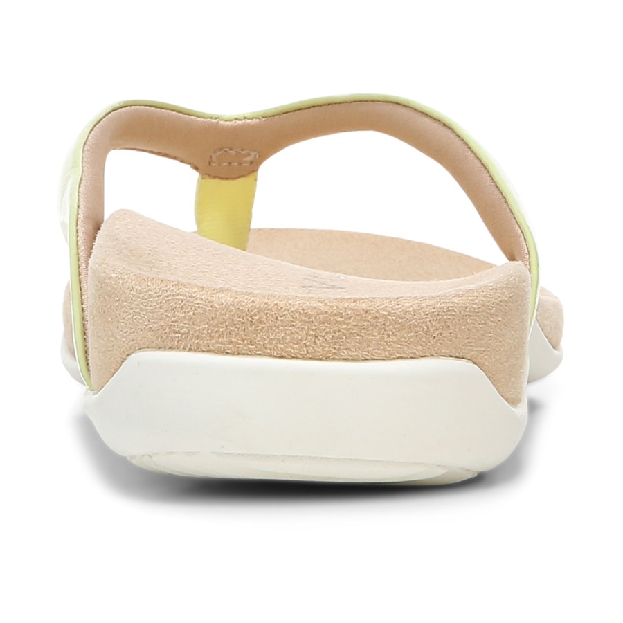 Pale Lime Vionic Dillon Toe Post Sandal